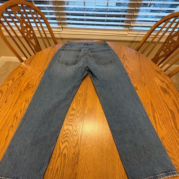 Madewell Curvy 90's Straight Crop Hazeldell Wash High Rise Denim Jeans Size 30 - Picture 3 of 12